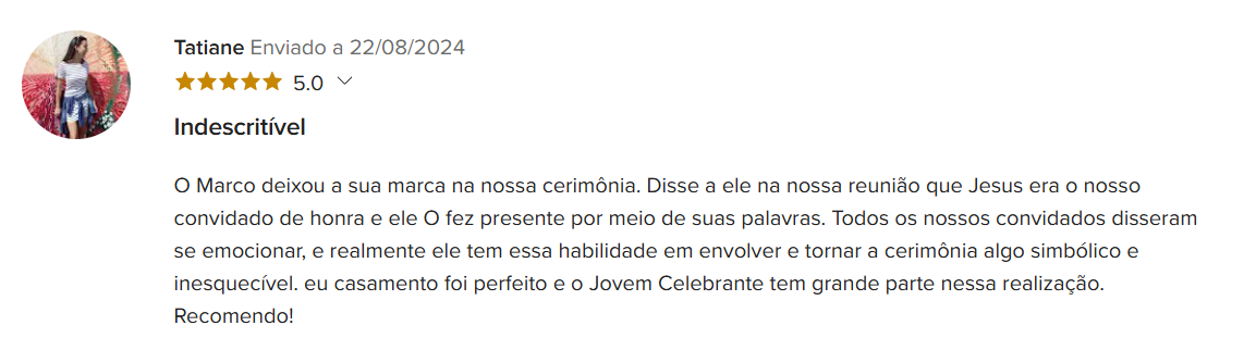 Depoimento 4 de casal celebrado por Marco Aurélio